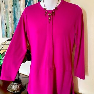 Ralph Lauren Magenta Silky Flowing Top EUC